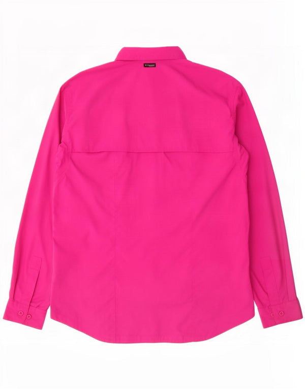 Columbia Womens Shirt UK 16 Large Pink Nylon