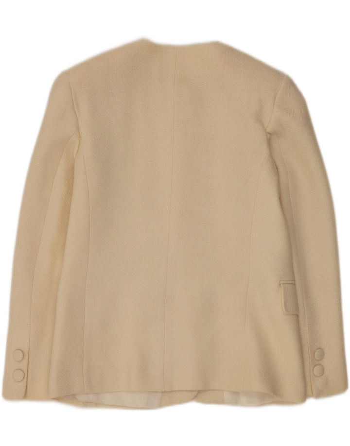 Andrea's Ensemble jupe 2 pièces 5 boutons pour femme IT 46 Large W28 laine beige