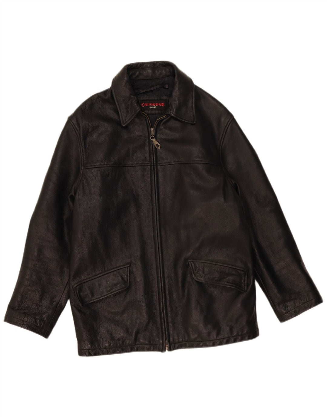 Chevignon Veste en cuir pour homme UK 36 Petit cuir noir