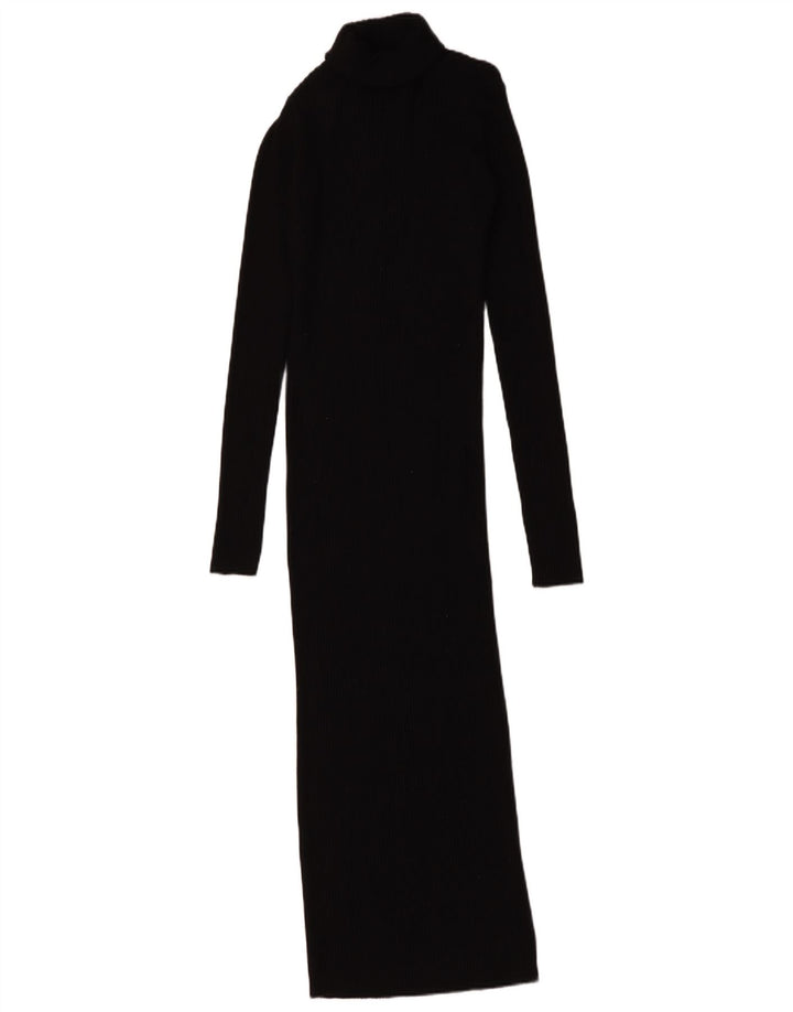 Zara Femme Maxi Robe Pull UK 8 Petit Noir