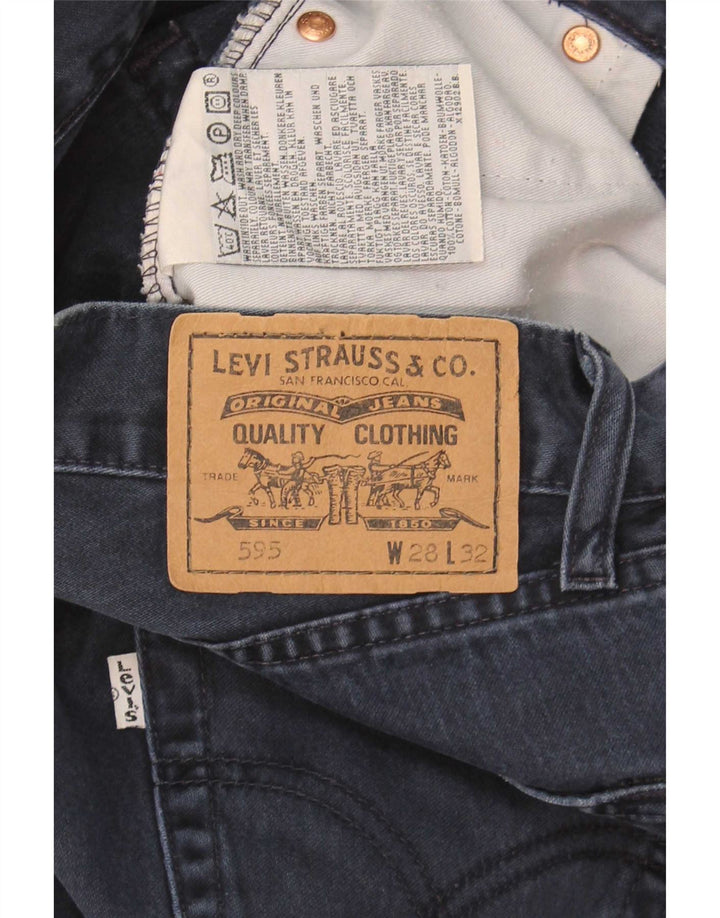 Levi's Jean Droit 595 Femme W28 L27 Bleu Marine Coton