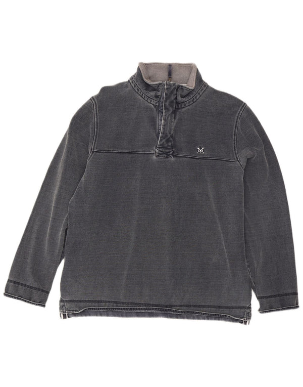 Crew Clothing Sweat-shirt col zippé pour homme XL en coton bleu marine