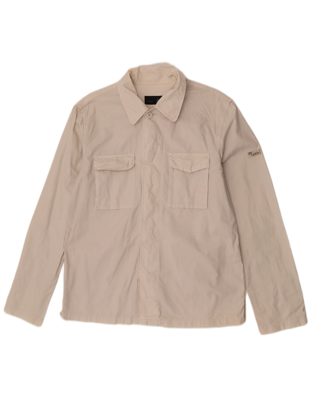 Gas Veste Bomber Homme UK 42 XL Coton Blanc Cassé