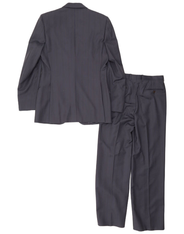 Pierre Cardin Costume pièce homme IT 46 Small W30 L30 bleu marine à fines rayures