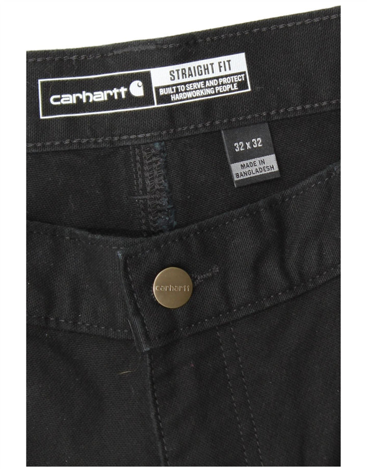 CARHARTT Pantalon Cargo Droit Homme W32 L32 Noir Coton