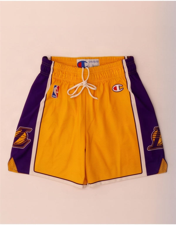 Champion Boys Graphic Sport Shorts 11-12 ans Large Yellow Colourblock