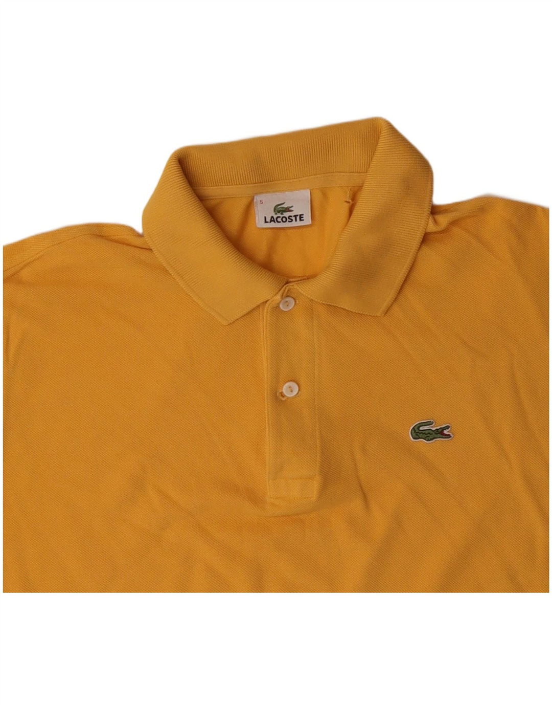 LACOSTE Polo Homme Taille 5 Grand Jaune Coton