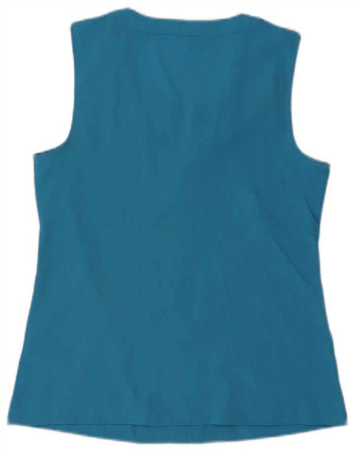 Calvin Klein Haut chemisier sans manches pour femme UK 6 XS Bleu Polyester