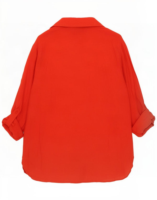 Chemise Femme Zara UK 18 XL Lin Rouge