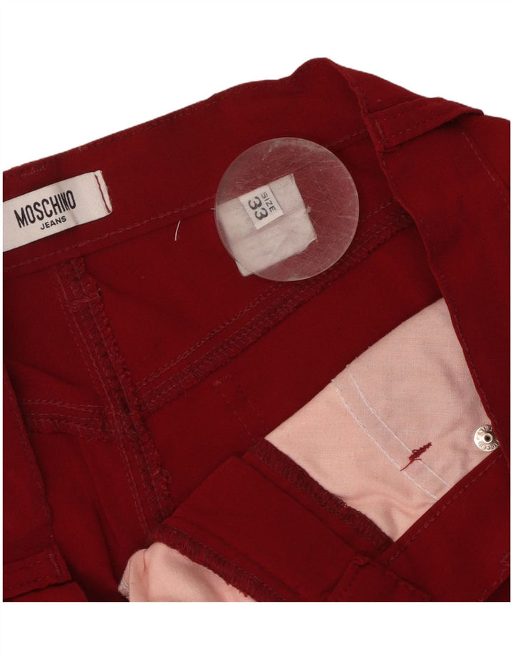 Moschino Pantalon décontracté droit pour homme W33 L33 Rouge