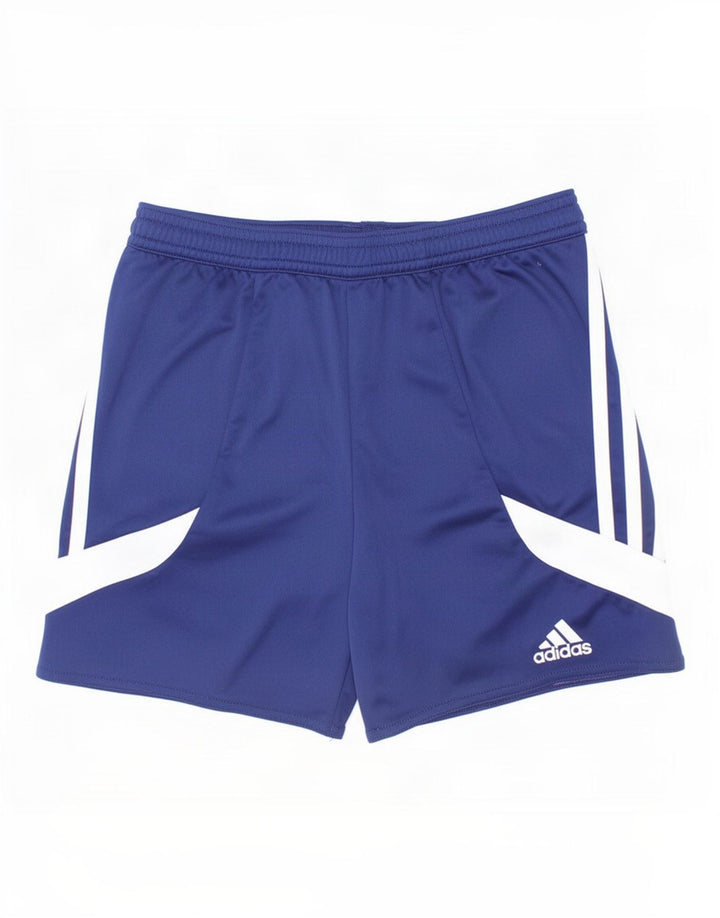 Short de sport Adidas Climalite pour garçon 9-10 ans Bleu moyen Colourblock