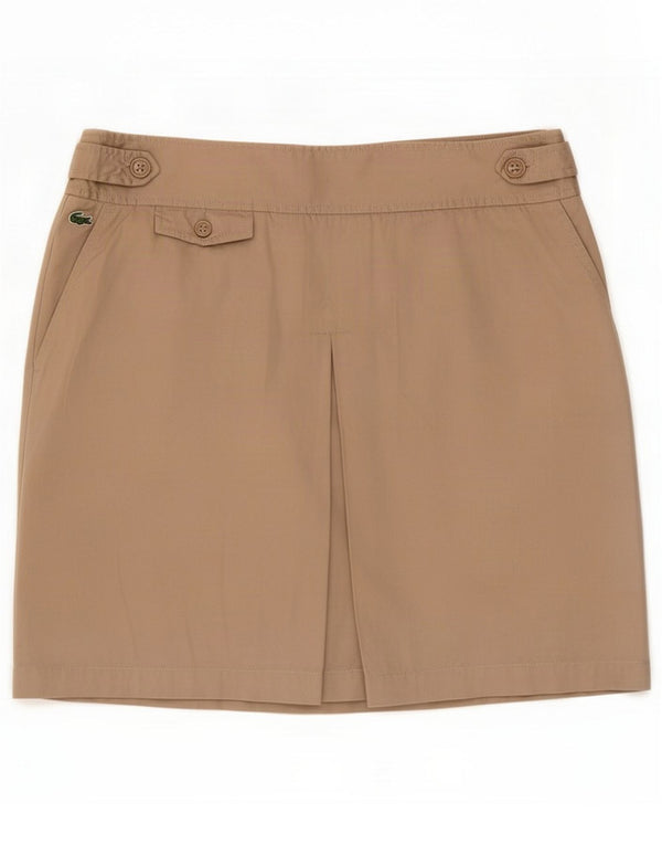 Mini jupe femme Lacoste Taille 46 XL W34 Coton Beige