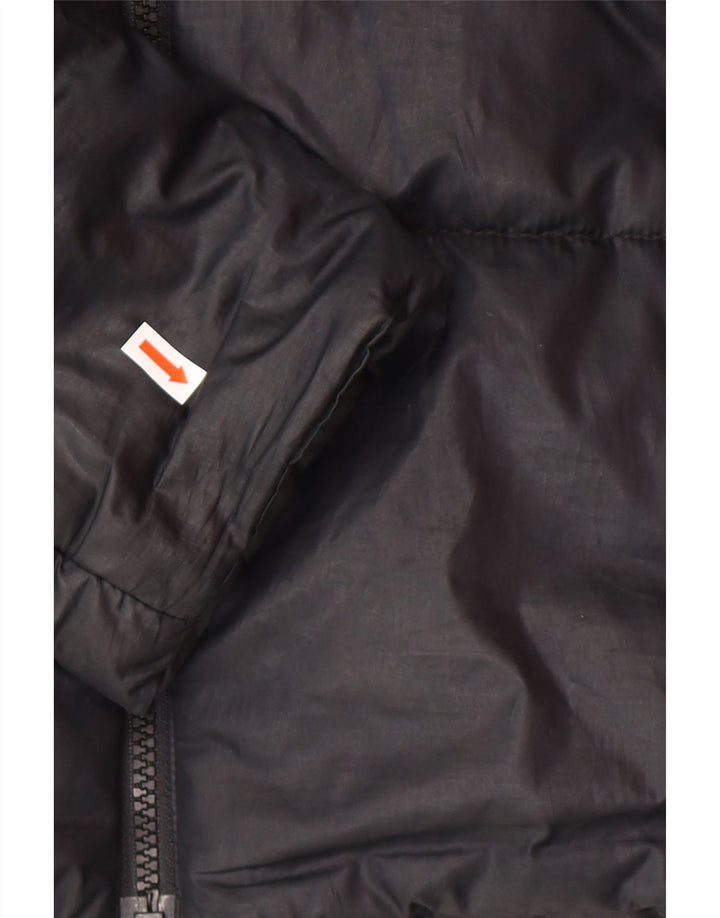 NIKE Veste matelassée à capuche Therma-Fit Graphic pour femme UK 14 Noir moyen