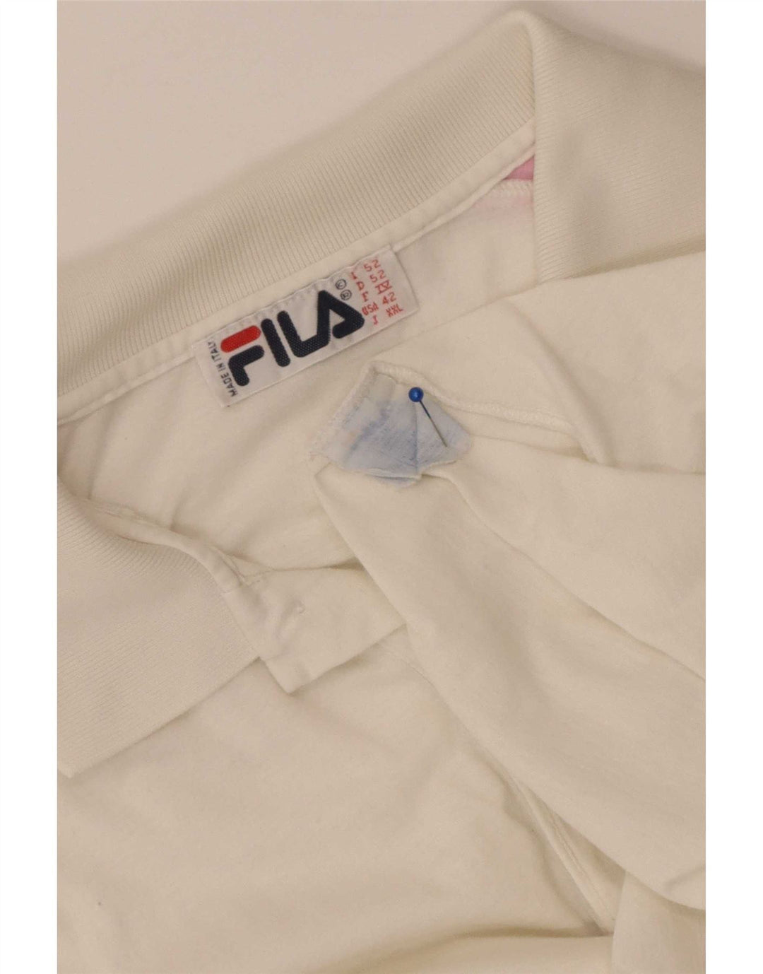 Fila Polo graphique homme IT 52 grand blanc coton