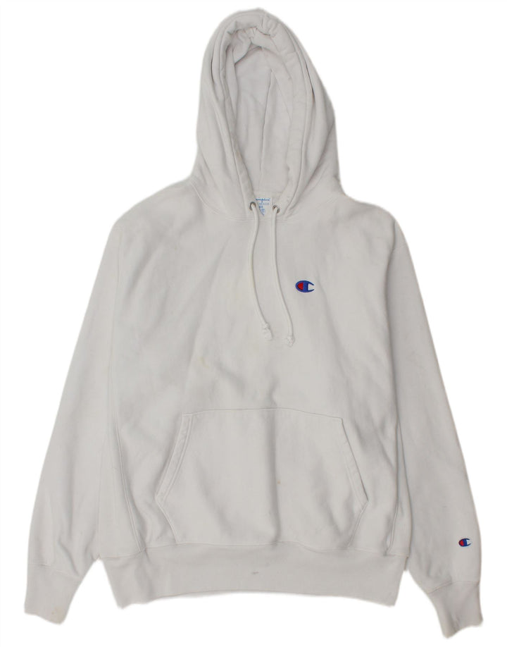 Champion Pull à capuche pour homme Grand coton blanc