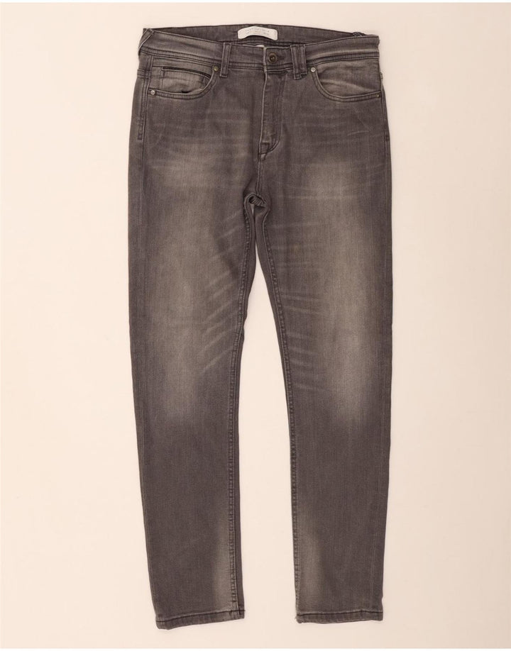 Zara Jean Slim Homme EU 42 Large W32 L30 Gris Coton
