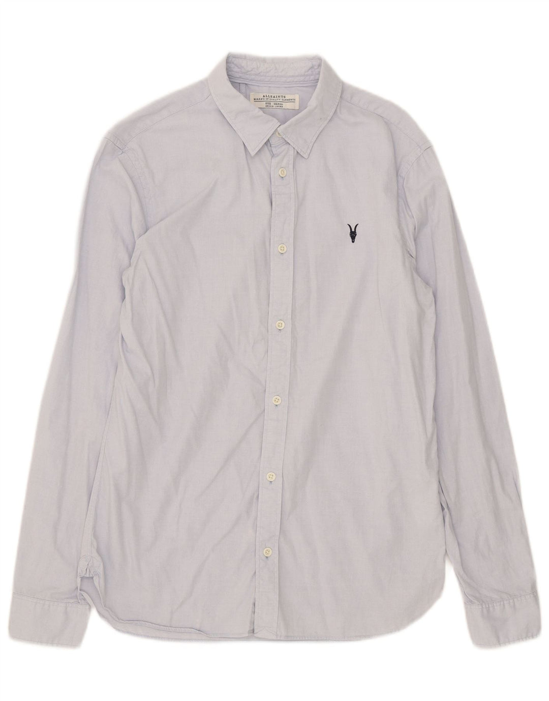 All Saints Chemise Homme Petit Bleu Coton