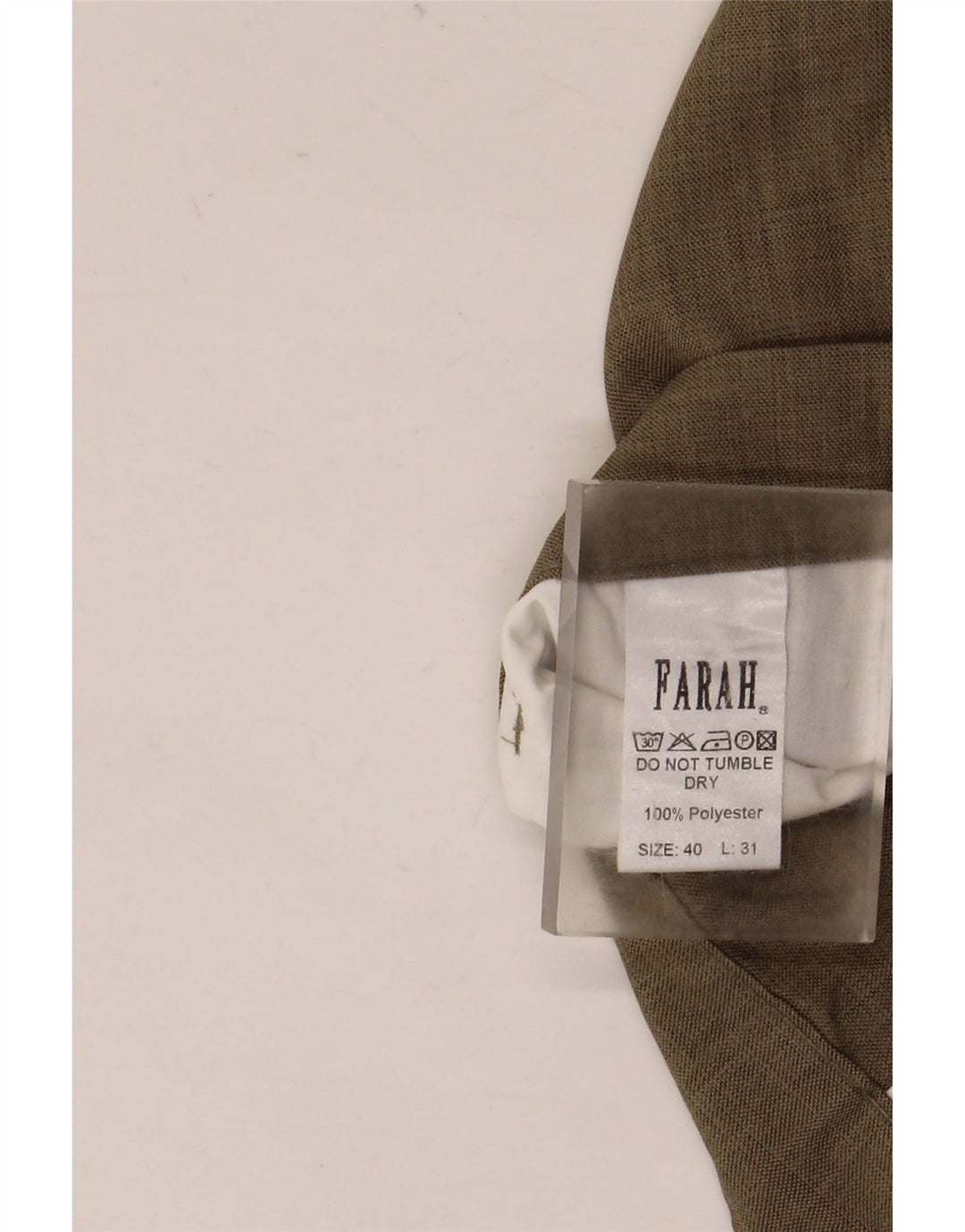 Farah Pantalon décontracté fuselé pour homme W40 L31 Marron Polyester