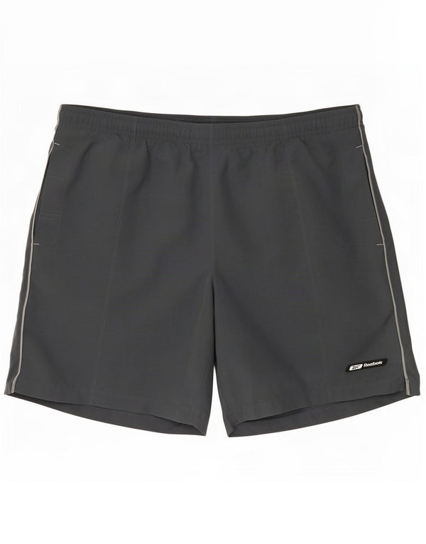 Reebok Short de bain homme grand gris polyester