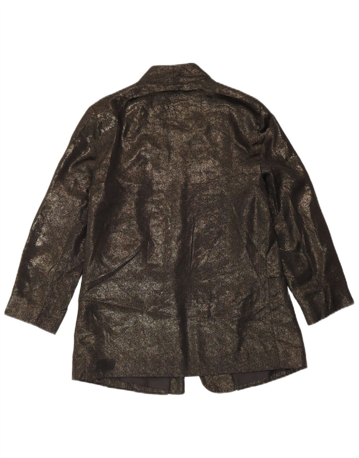 Oasis Veste blazer ouverte à manches 3/4 pour femme UK 8 Small Kaki Polyester