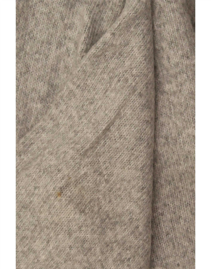 Zara Homme Pull Col V Petit Gris Acrylique