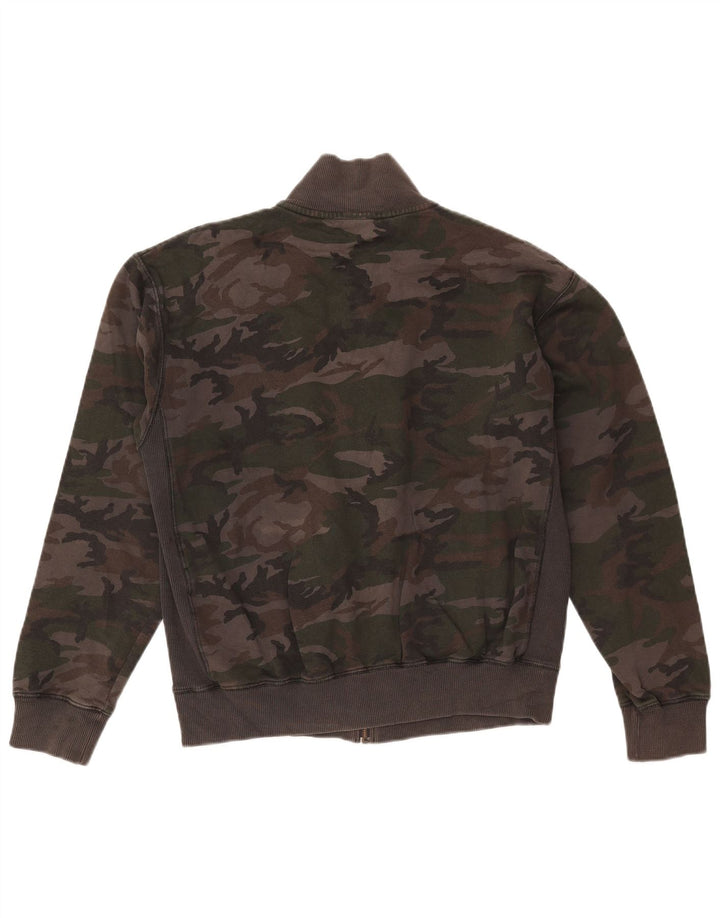 QUIKSILVER Veste de survêtement pour femme UK 16 Large Kaki Camouflage