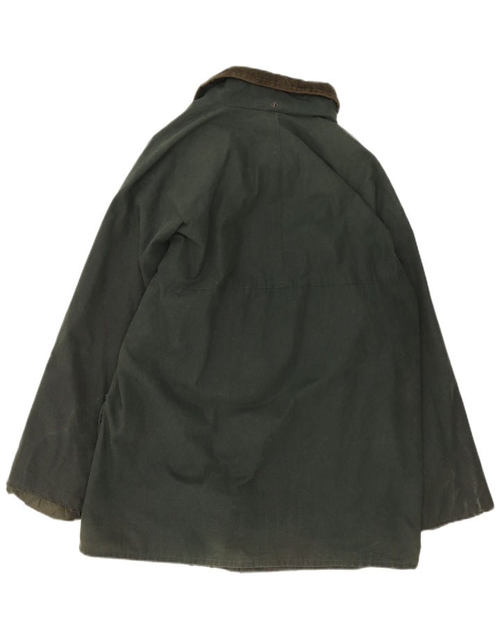 Veste en coton ciré homme vintage UK 40 Grand Vert