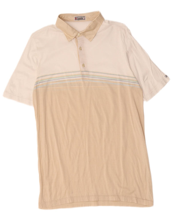 Baila Polo Homme Petit Coton Colorblock Beige