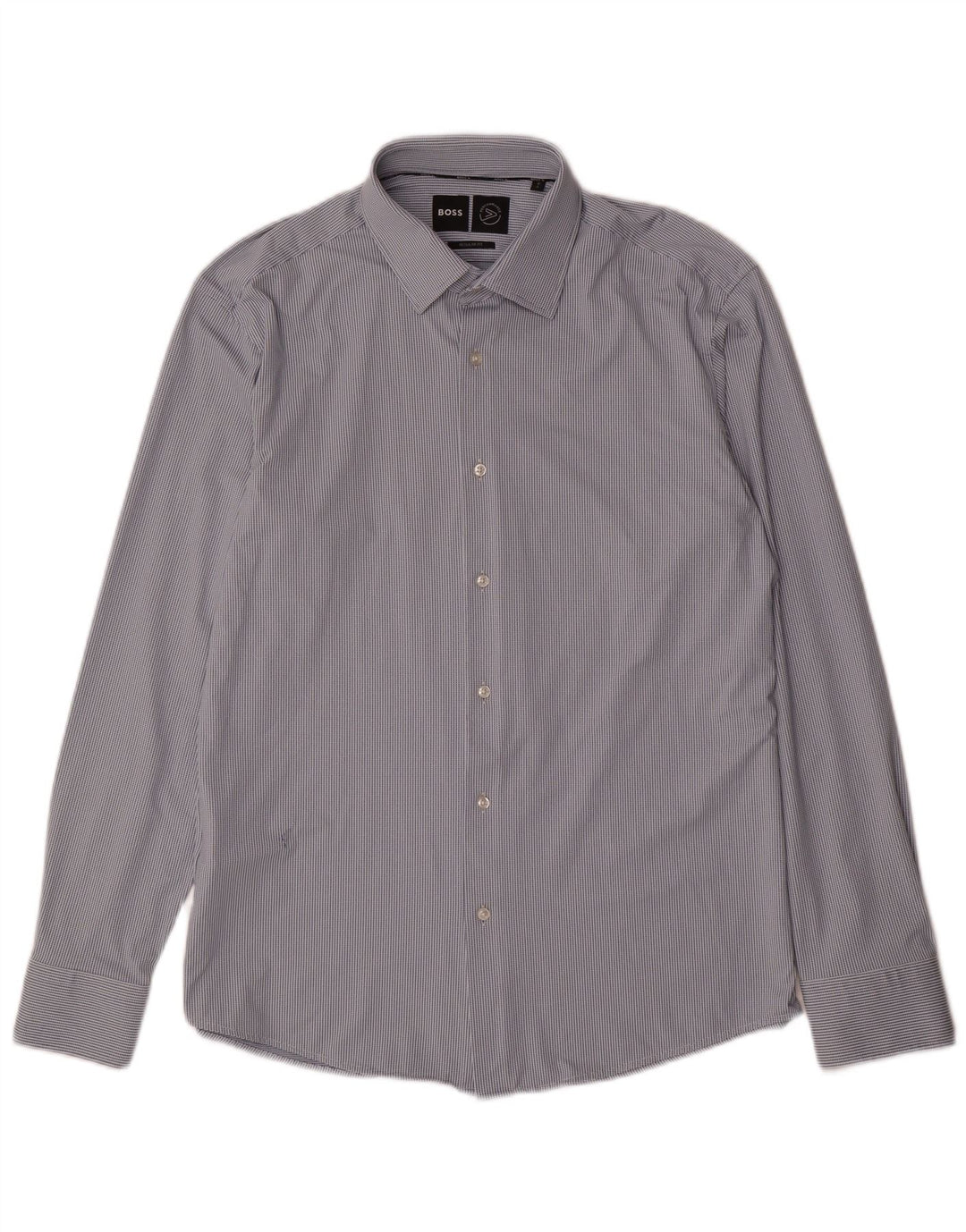 Hugo Boss Chemise coupe régulière pour homme Taille 41 16 Grand Polyamide tacheté bleu