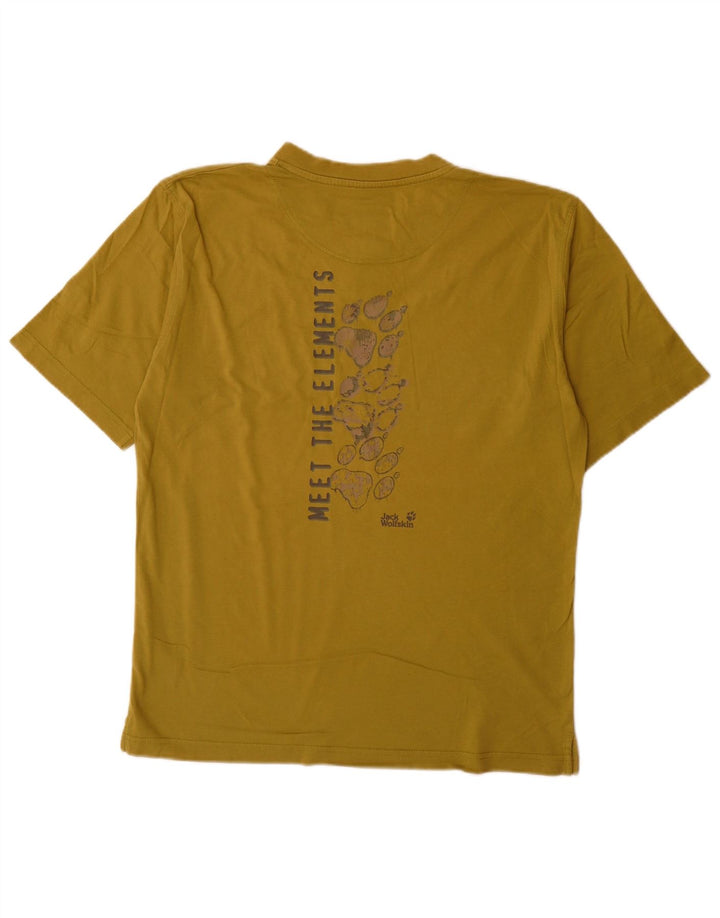 Jack Wolfskin T-Shirt Homme Kaki Moyen Coton