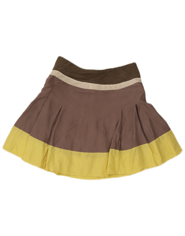 Max & Co. Jupe de tennis W28 pour femme en soie color block marron moyen