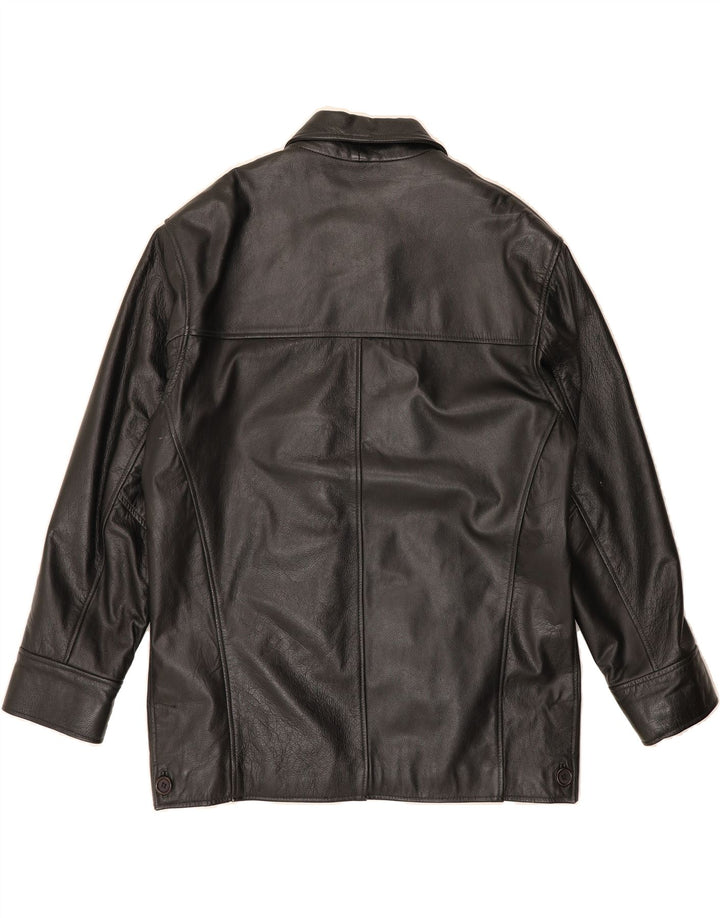 VINTAGE Mens Leather Jacket UK 38 Medium Black Leather Vintage Vintage and Second-Hand Vintage from Messina Hembry 