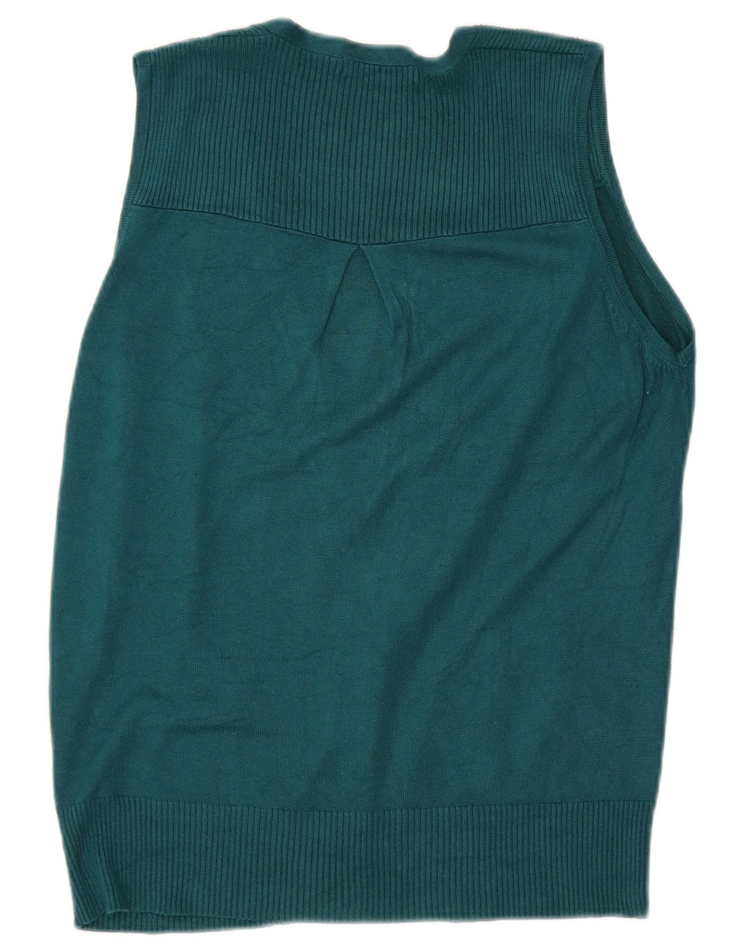 Marks & Spencer Pull cardigan sans manches pour femme UK 12 Vert moyen