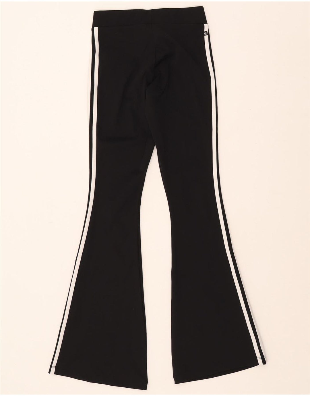 ADIDAS Leggings évasés pour femmes UK 6 XS Noir Polyester