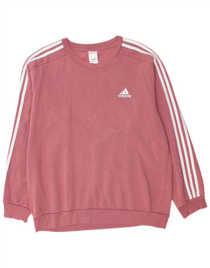 Adidas Sweat-shirt pour homme en coton rose Taille L