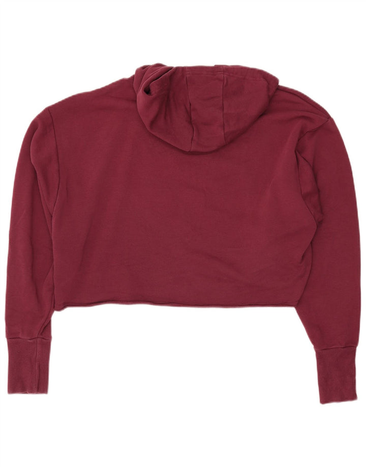 ADIDAS Pull à capuche surdimensionné pour femme UK 8/10 Petit Bordeaux