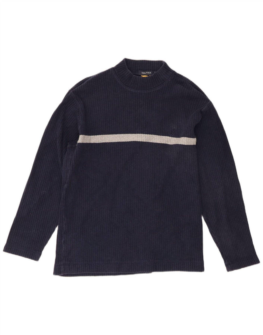 Nautica Haut à manches longues pour homme en coton color block bleu marine moyen