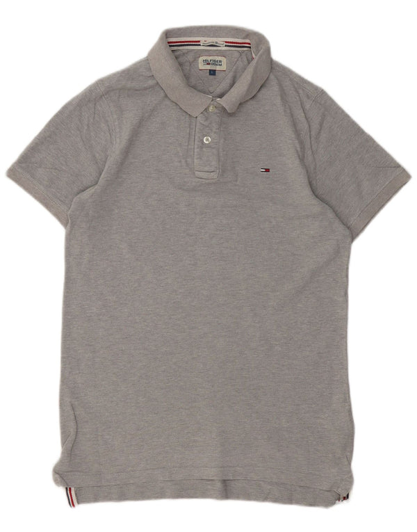 TOMMY HILFIGER Polo Homme Large Gris Coton