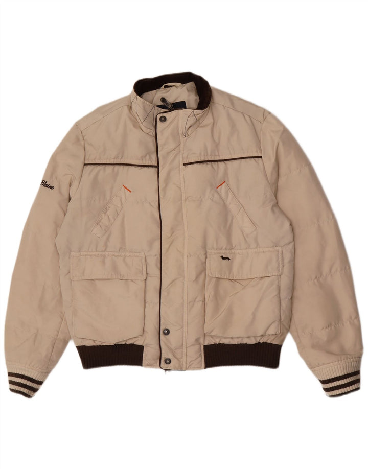 Harmont & Blaine Veste matelassée pour homme UK 44 2XL Beige Colourblock Polyamide