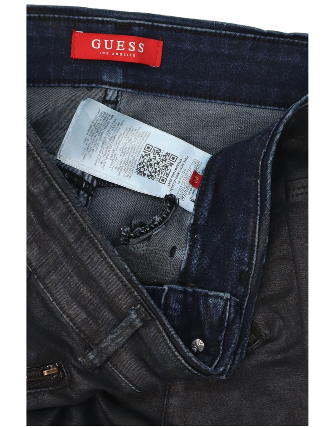 Guess Jean Slim Femme W27 L32 Bleu Marine Coton