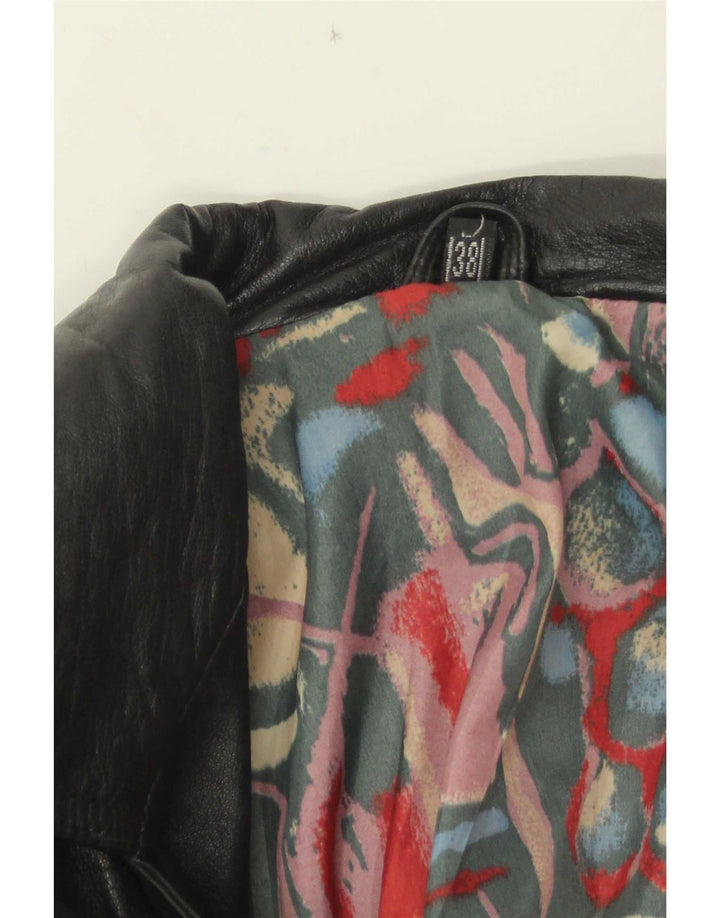 Yessica Veste en cuir motard pour femme EU 38 Cuir noir moyen