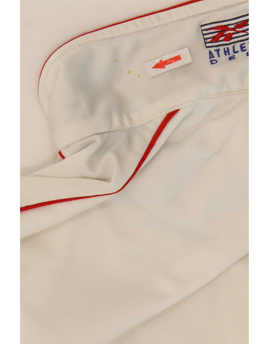 Reebok Veste de survêtement pour homme Large Blanc Colorblock Polyester