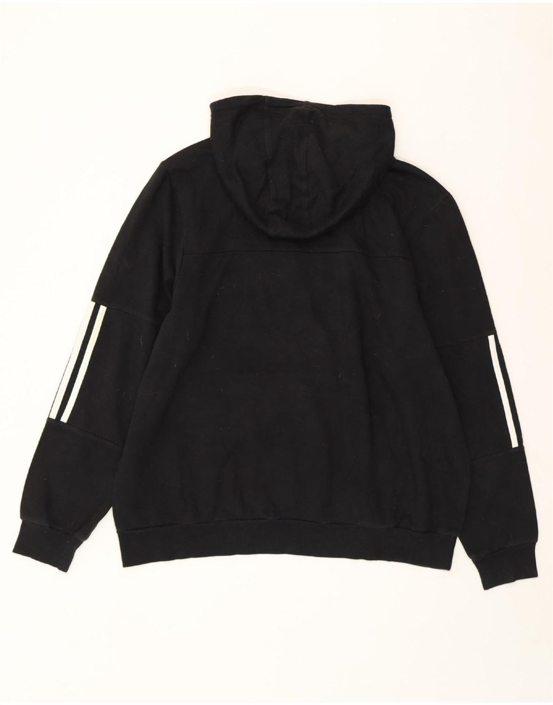 ADIDAS Pull à capuche surdimensionné pour femme UK 16/18 Grand coton noir