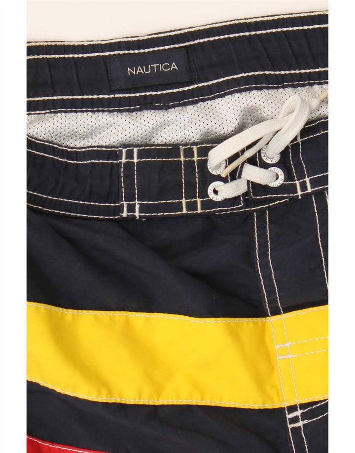 Nautica Short de Bain Garçon 11-12 Ans Rayé Multicolore