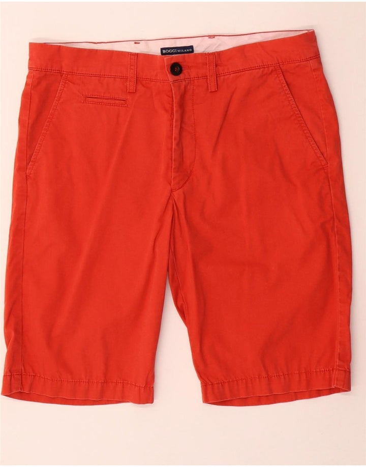 BOGGI Short Chino Milano Homme IT 46 Small W34 Rouge Coton