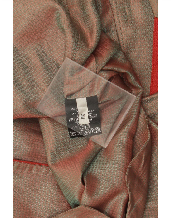 VINTAGE Gilet Homme IT 50 Viscose Colorblock Rouge Moyen
