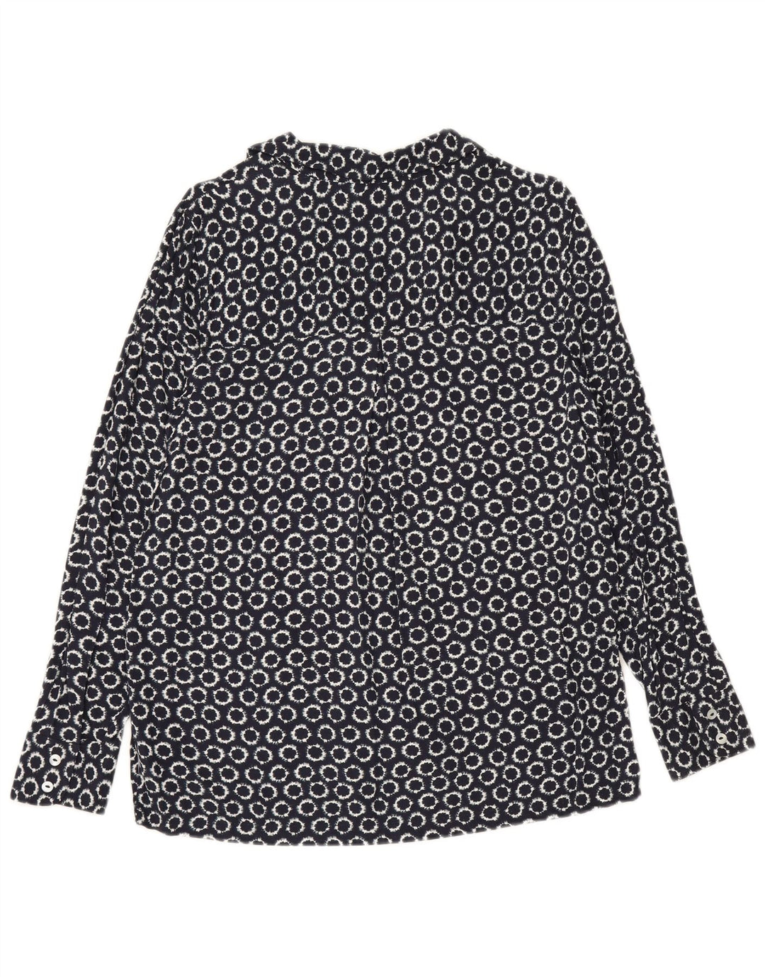 Marks & Spencer Chemise ample pour femme UK 12 Bleu marine moyen géométrique