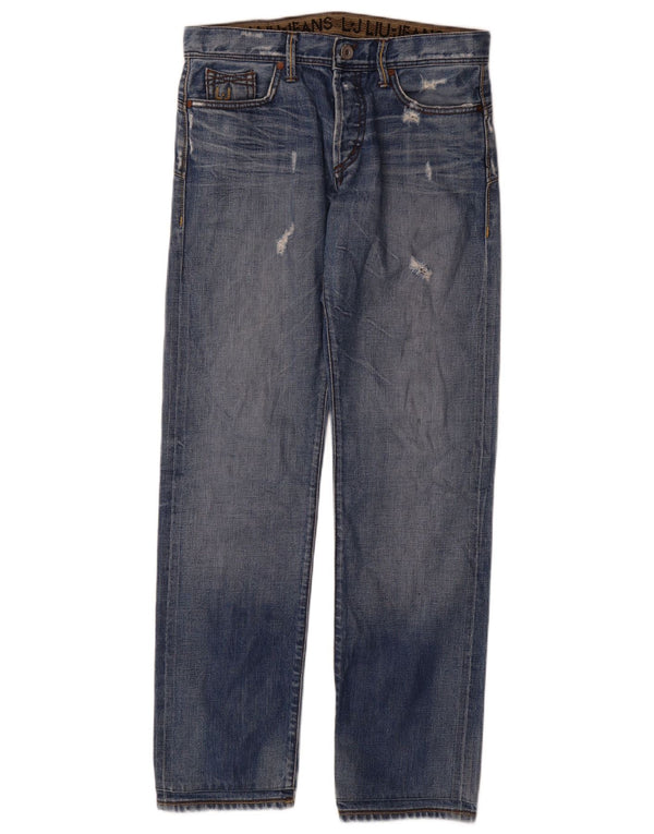 Liu Jo Jean droit vieilli W32 L34 pour homme en coton bleu