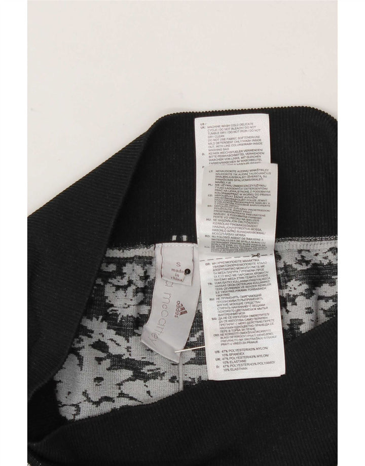 Adidas Femmes Stella McCartney Leggings UK 8 Petit Gris Floral Polyester