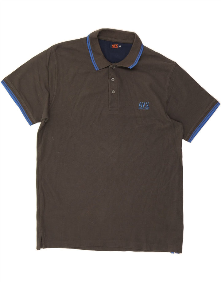 AVIREX Mens Polo Shirt 2XL Grey Cotton Vintage Avirex and Second-Hand Avirex from Messina Hembry 